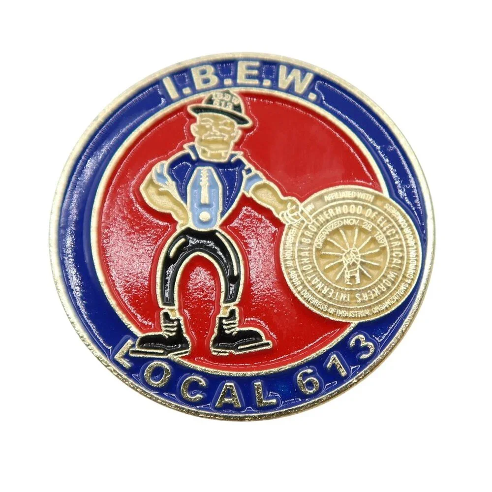 IBEW Local Union 613 Perry Pliers Enamel Lapel Pin Atlanta GA